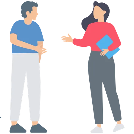 Business Employees talking each other  Illustration
