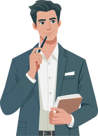 Business entrepreneur making business strategy  Illustration