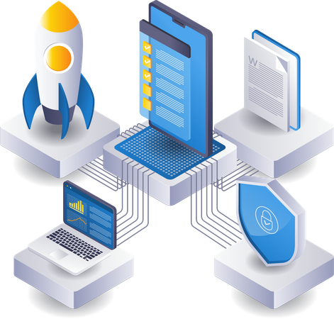 Business ERP data management product security analyst checklist  Illustration