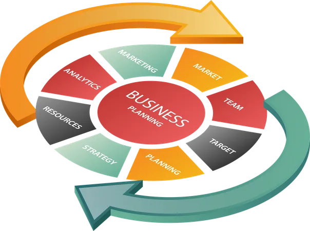 Business erp system management  Illustration