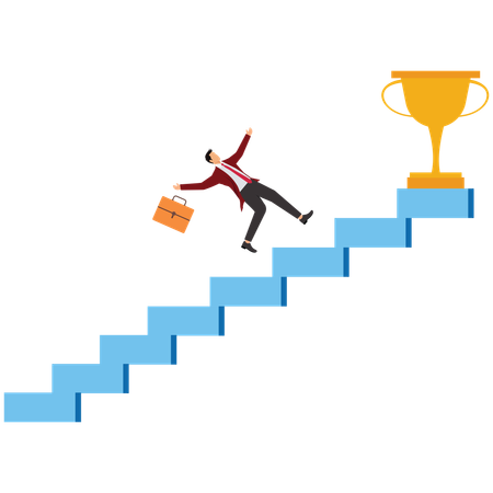 Business errors lead to business failure  Illustration