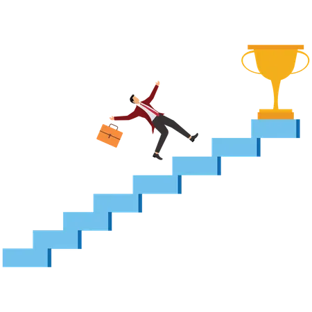 Business errors lead to business failure  Illustration