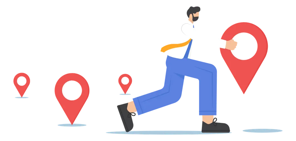 Business expansion reaching new market  Illustration