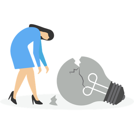 Business failure idea  Illustration