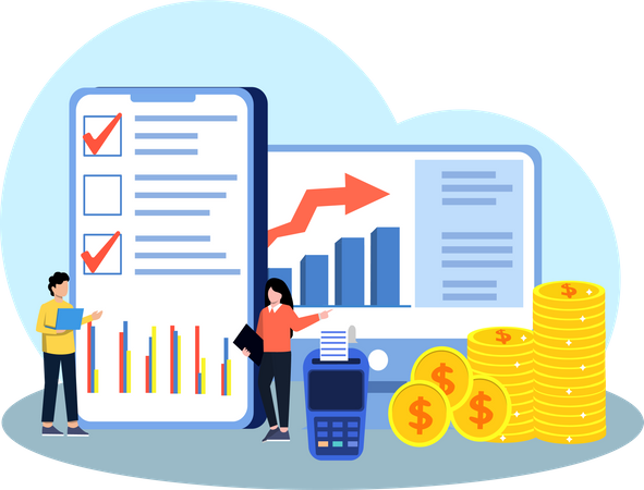 Business Finance growth  Illustration