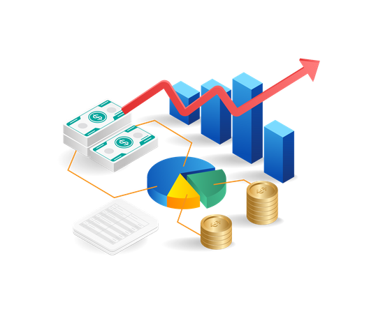 Business finance infographic  Illustration