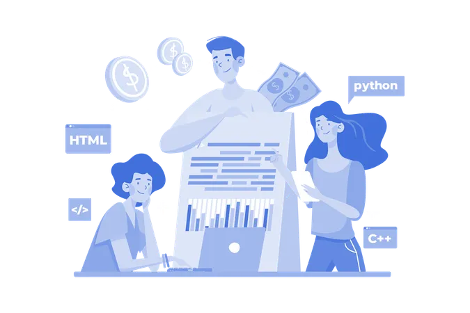 Business Finance Management  Illustration