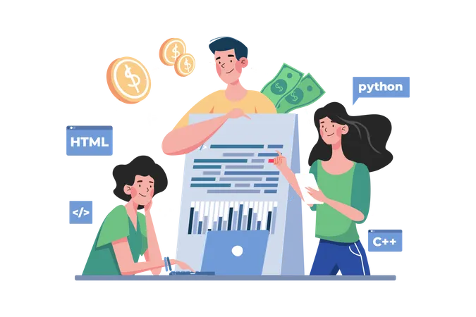 Business Finance Management  Illustration