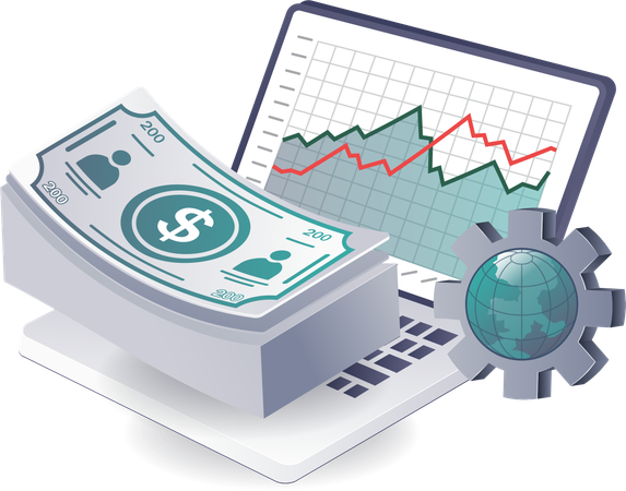 Business financial analysis and management  Illustration