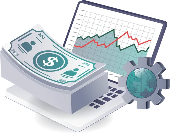 Business financial analysis and management  Illustration