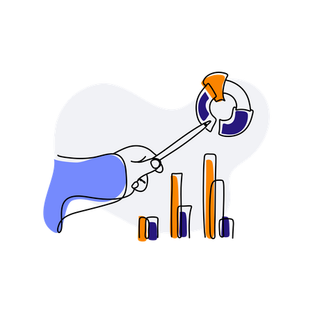 Business financial analysis  Illustration