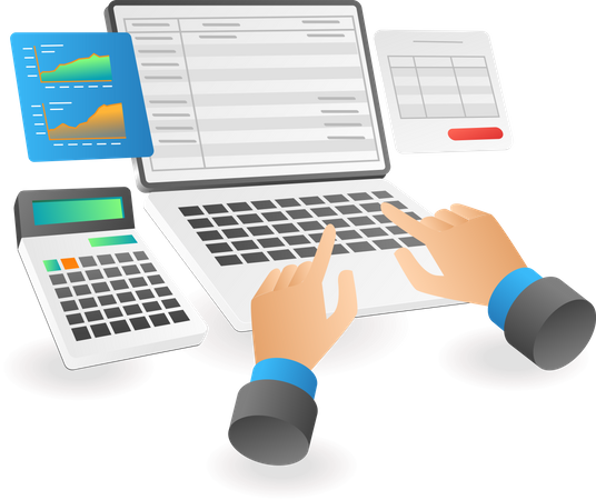 Business financial audit  Illustration