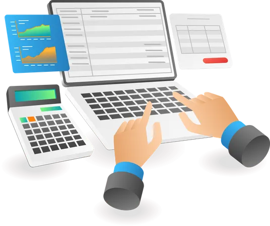 Business financial audit  Illustration