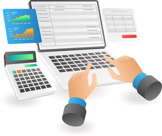 Business financial audit  Illustration