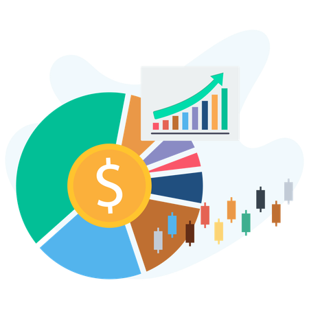 Business financial data  Illustration