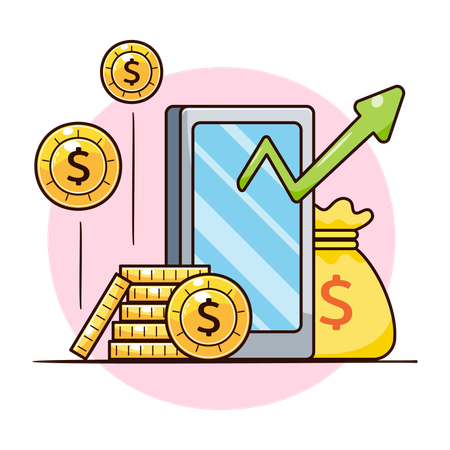Business financial data  Illustration