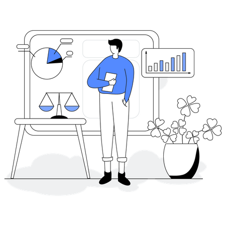 Business financial planning  Illustration