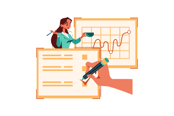 Business financial planning  Illustration