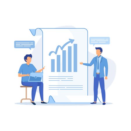 Business financial report  Illustration