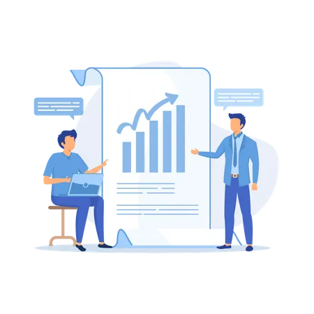 Business financial report  Illustration