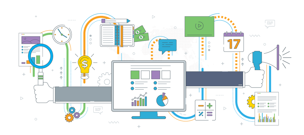 Business financial report  Illustration