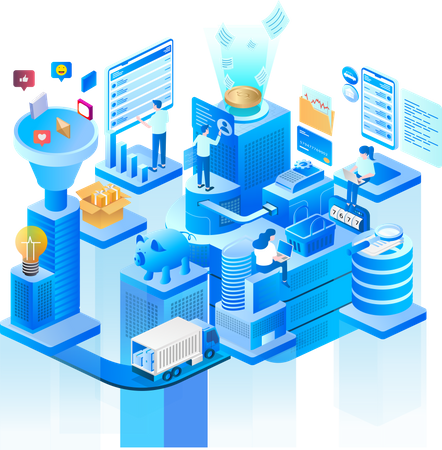 Business flow  Illustration