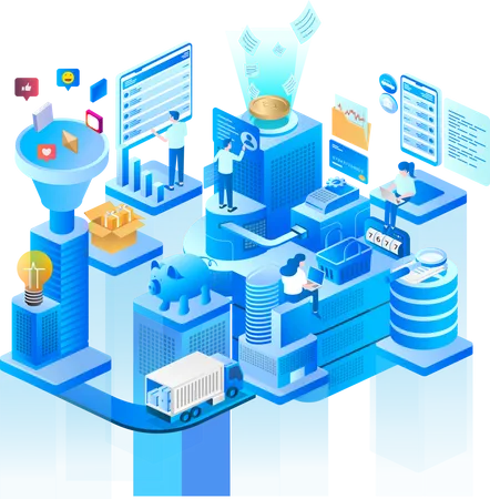 Business flow  Illustration