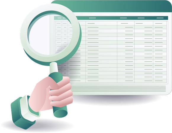 Business form analysis management  Illustration