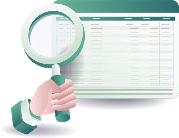 Business form analysis management  Illustration