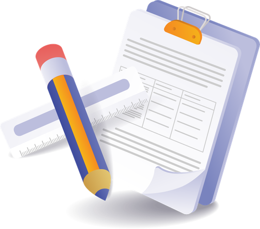 Business Form Clipboard  Illustration