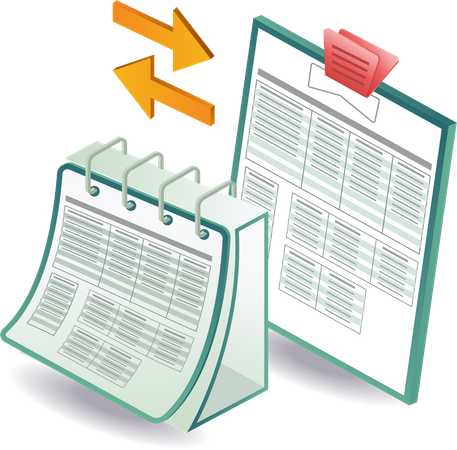 Business form data board  Illustration