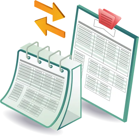 Business form data board  Illustration