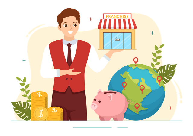 Business Franchise Cost  Illustration