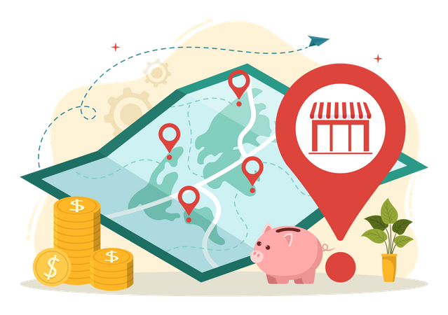 Business Franchise Location  Illustration