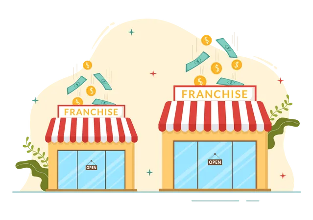 Business Franchise Marketing  Illustration