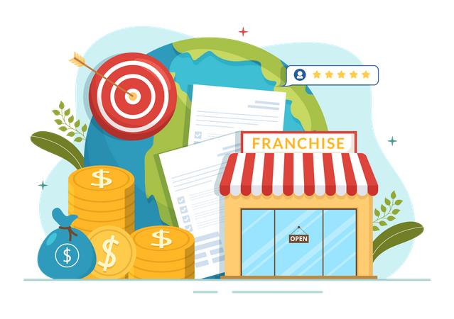 Business Franchise Marketing  Illustration