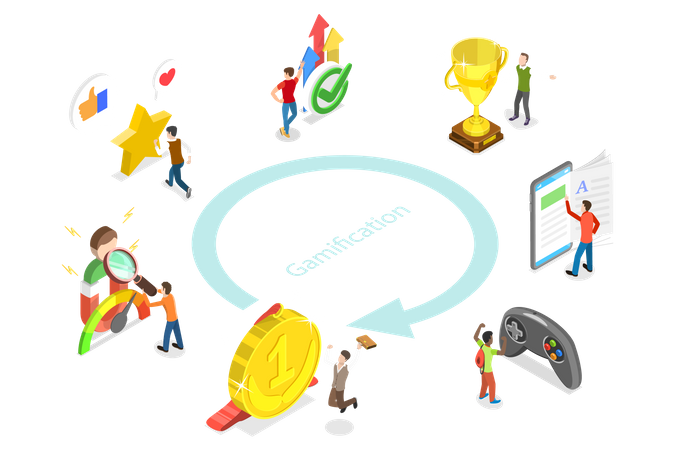 Business Gamification Illustration