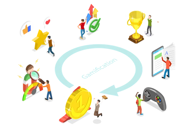 Business Gamification Illustration