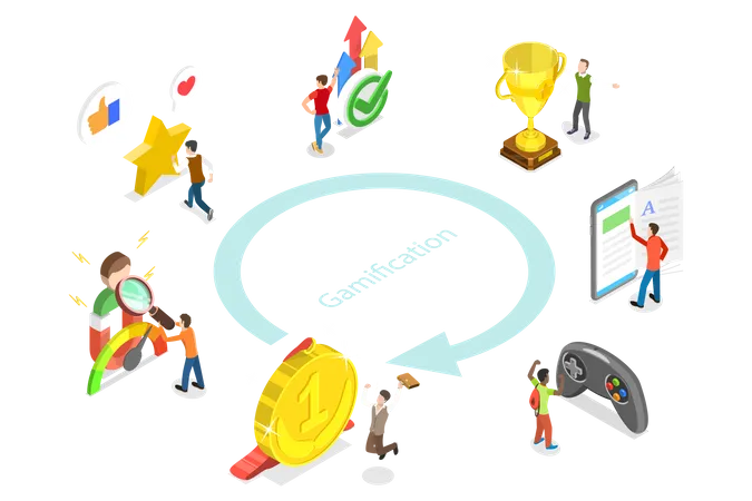 Business Gamification  Illustration