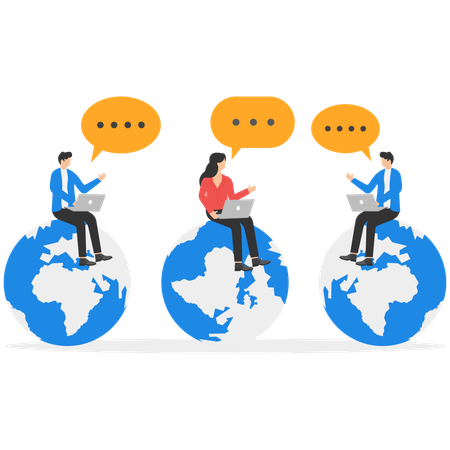 Business global communication  Illustration