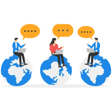 Business global communication  Illustration
