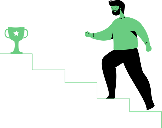 Business goal achievement Illustration