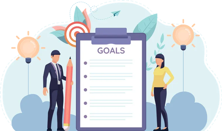 Business goal setting Illustration