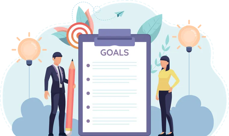 Business goal setting  Illustration