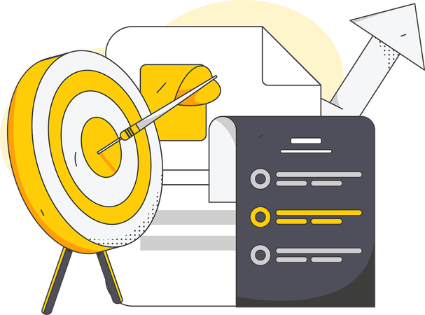 Business goal with marketing analysis  Illustration