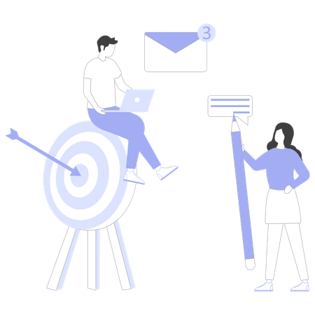 Business Goals planned by employees  Illustration