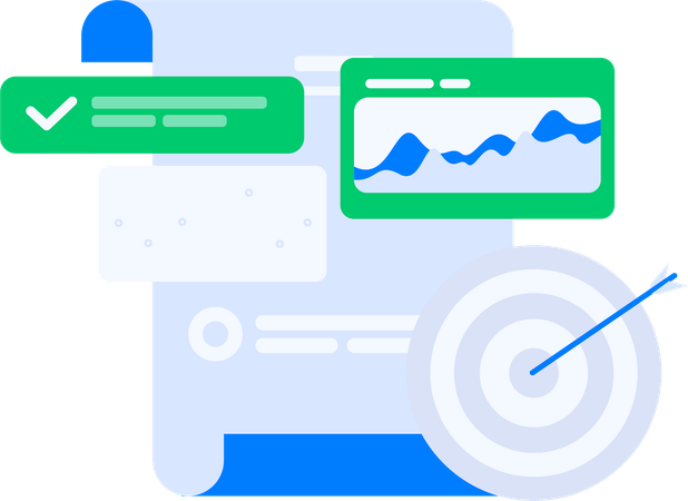 Business goals set up by company  Illustration
