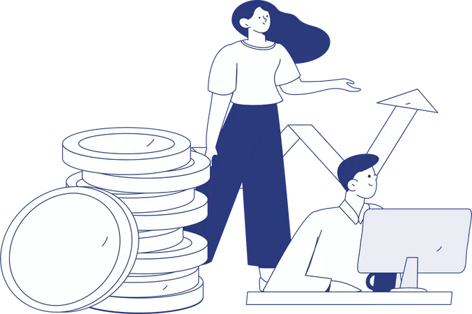 Business goals set up by company  Illustration