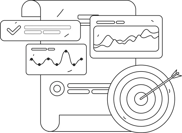 Business goals set up by company  Illustration