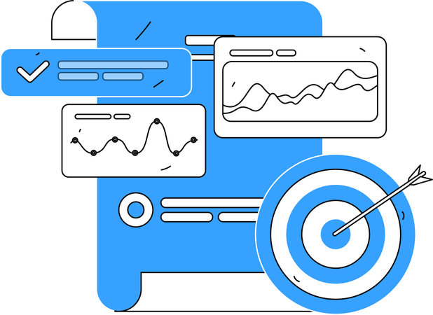 Business goals set up by company  Illustration